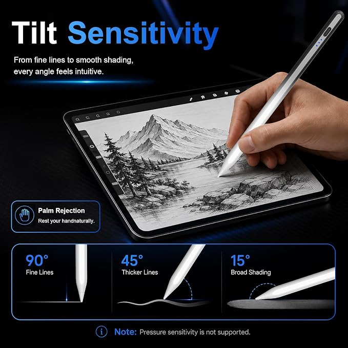 HATOKU Stylus Pen for iPad 2018-2026, 15 Mins Fast Charging Pencil 1st Gen - Image 5