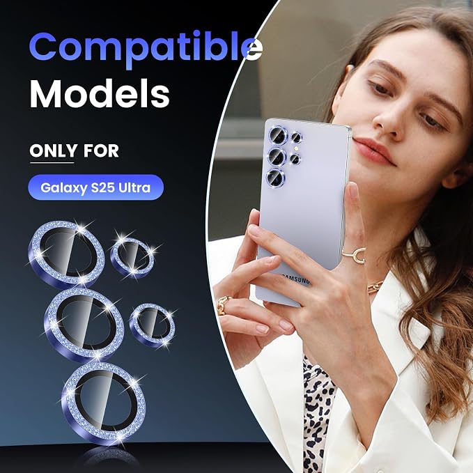 Tensea (3+2PCS Compatible with Samsung Galaxy S25 Ultra Camera Lens Protector - Image 2