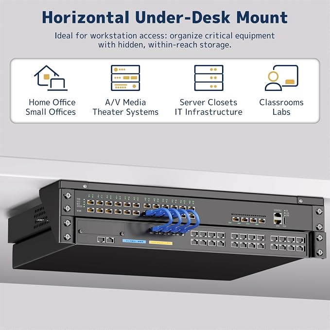 2U Vertical Wall Mount Rack - Image 3