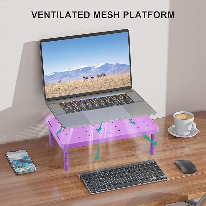 WALI Computer Monitor Stand for Desk, Adjustable Laptop Riser, Desk Monitor - Image 5