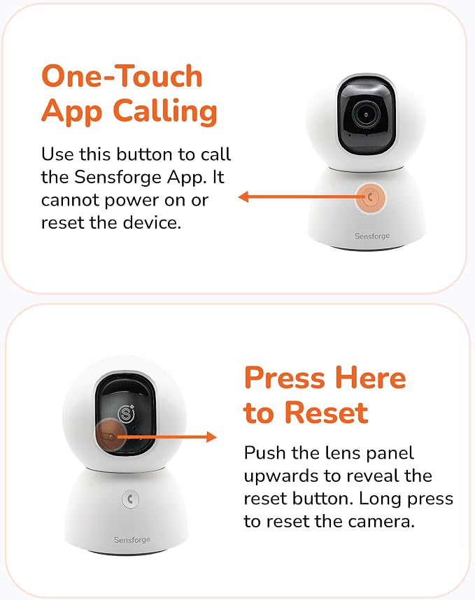 SensForge 2.5K Indoor Pan-Tilt Security Camera Lite, 360° Dual-Band WiFi Camera - Image 6