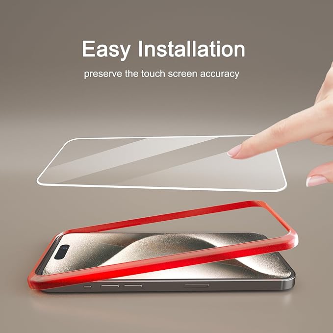 Ailun 3 Pack Screen Protector for iPhone 15 + 3 Pack Camera Lens Protector - Image 2