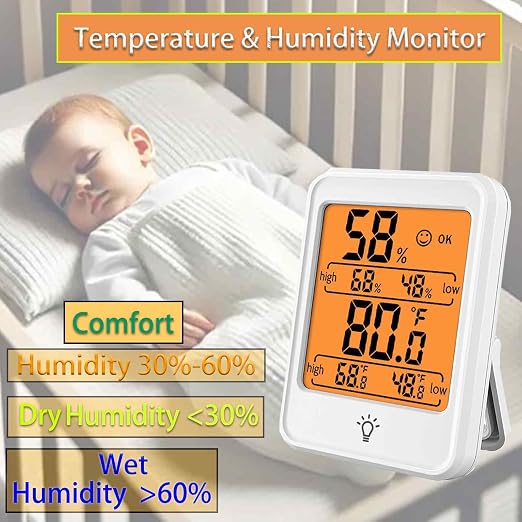 Digital Thermometer Hygrometer Meter, Indoor Room Thermometer Hygrometer - Image 3