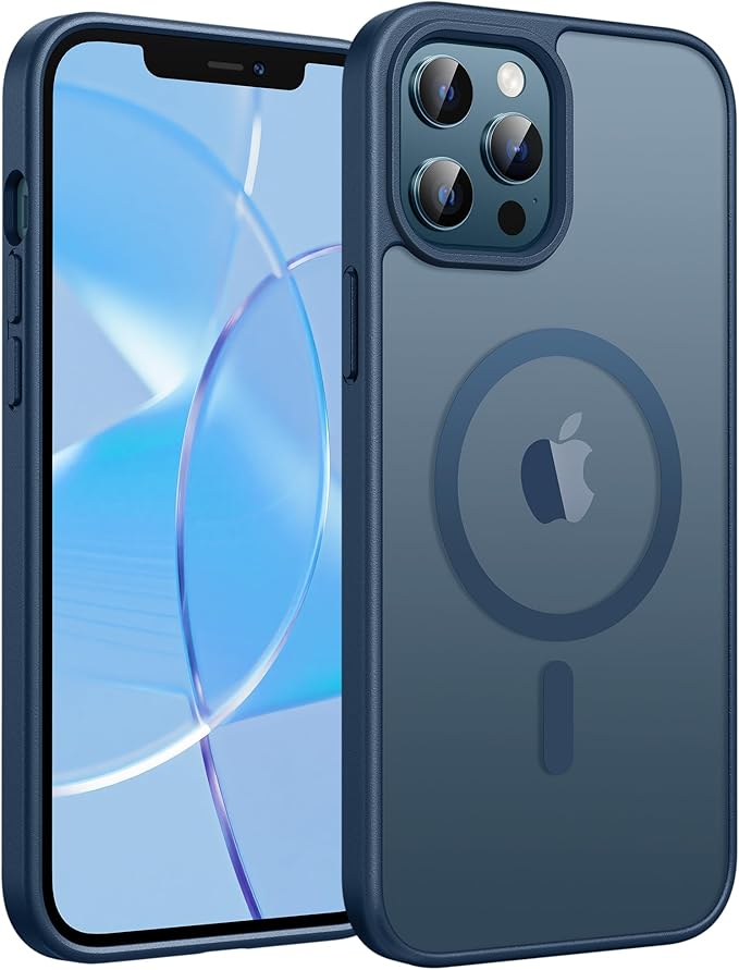 FNTCASE for iPhone 12 Pro Max Case: Translucent Matte Magnetic Phone Cover by FNTCASE