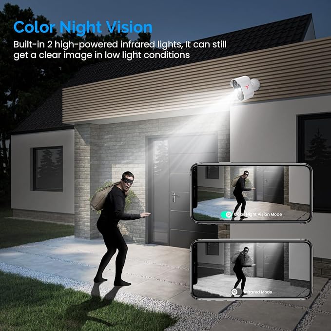 1080P Wireless Security Camera Outdoor, Battery Powered, AI Human Detection - Image 8