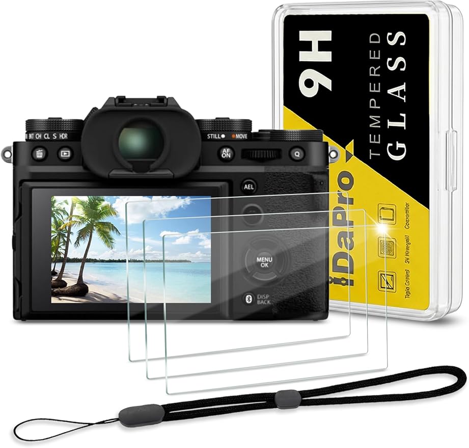 iDaPro Screen Protector for Fujifilm X-T5 Fuji XT5 + Hand Lanyard, Tempered by ScreenProtectorExpert