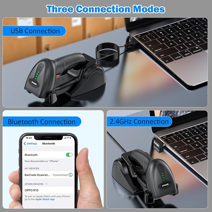 Symcode QR Industrial Bluetooth Barcode Scanner - Image 5