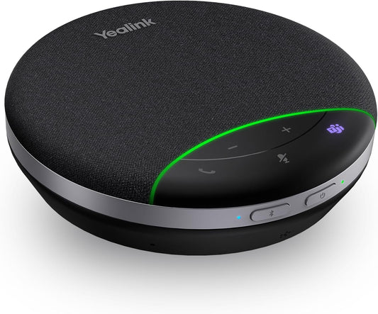 Yealink SP92 Bluetooth Speakerphone USB Conference Speakers and Microphone Teams Certified Full-Duplex Noise Reduction 360° Audio Pickup for Small Meeting Room