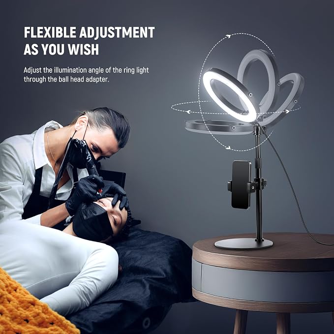 NEEWER 18W 8" Desk Ring Light - Image 8