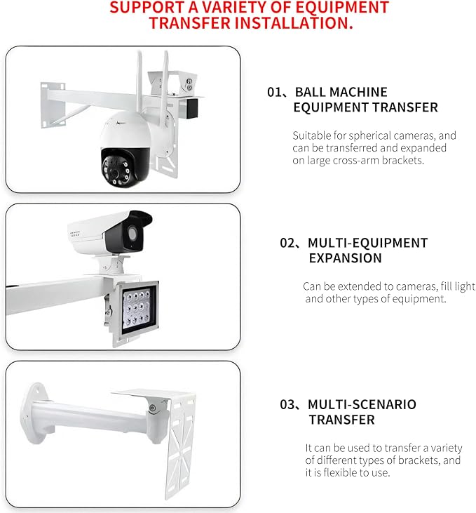 L-Shape Dome Camera Bracket, Wall Ceiling Mount - Image 5