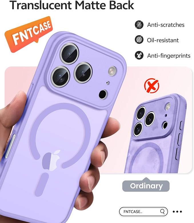 FNTCASE for iPhone 17 Pro Case: Translucent Matte Cases - Image 6