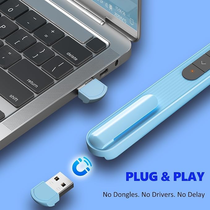 Presentation Clicker with Red Beam, 328ft Long-Range Wireless Presenter Remote - Image 4