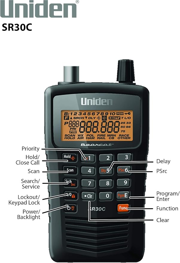 Uniden Bearcat SR30C, 500-Channel Compact Handheld Scanner, Close Call RF - Image 3