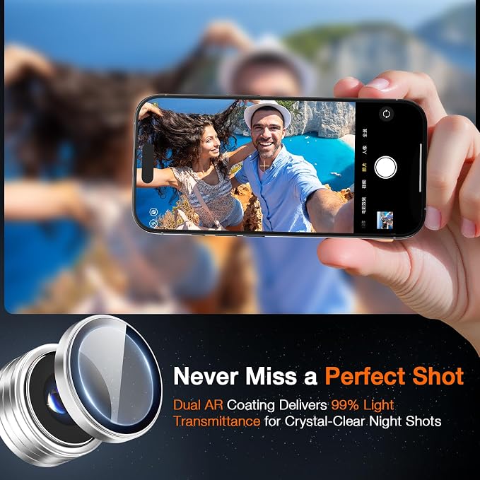 LK 2 Pack for iPhone 17 Pro/17 Pro Max Camera Lens Protector One-Click - Image 4