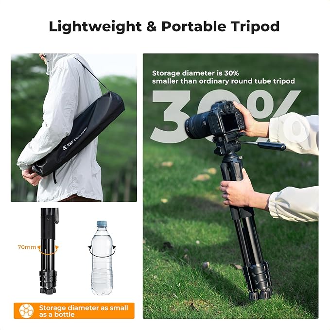 K&F CONCEPT Camera Tripod, Cellphone Clip - Image 3