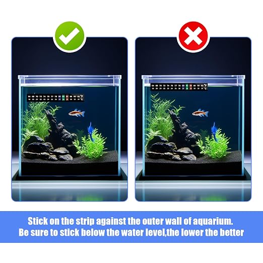 AQUANEAT 6 PCS Aquarium Thermometer Strips, Fish Tank Thermometer Sticker - Image 4