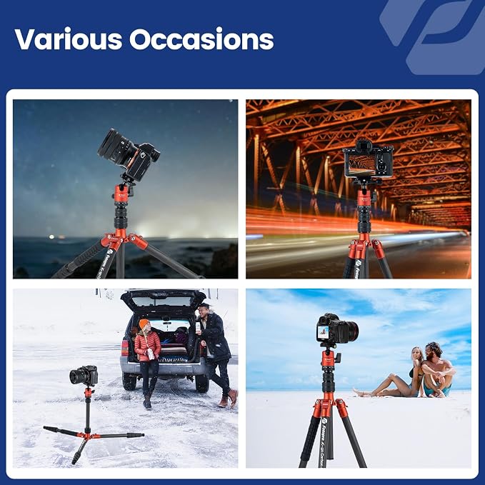 Fotopro 60inch Carbon Fiber Tripod Compact Camera Tripod - Image 7