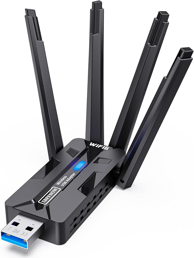 Wireless USB WiFi Adapter for PC 1800Mbps 4 High-Gain 8Dbi Antennas 5G/2.4G by Unknown