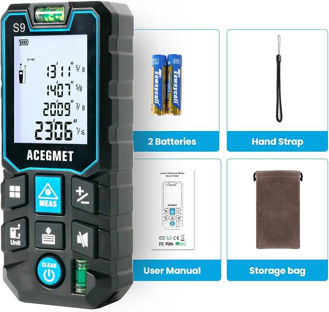 ACEGMET Laser Measure, 393ft/120m Laser Measurement Tool, Laser Measuring Tool - Image 9