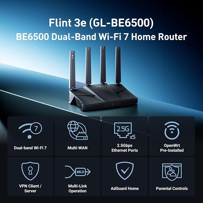 GL.iNet GL-BE6500 WiFi 7 Router - Image 2