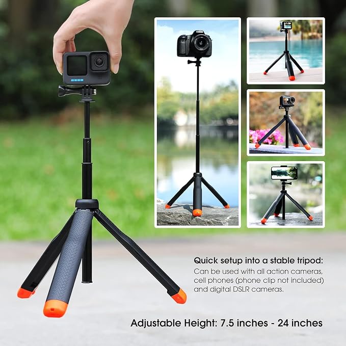 SOONSUN 4in1 Floating Selfie Stick Tripod - Image 4