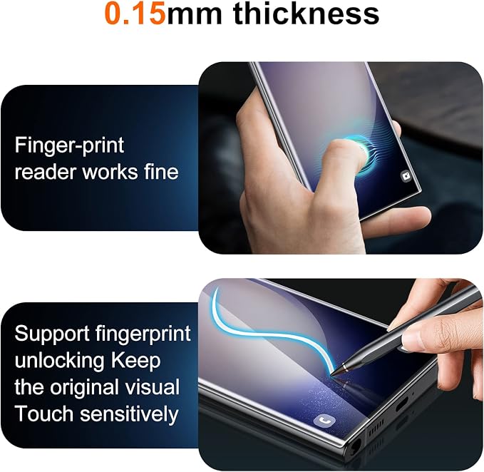 UniqueMe Compatible for Samsung Galaxy S23 Ultra 6.8 inch Screen Protector - Image 5