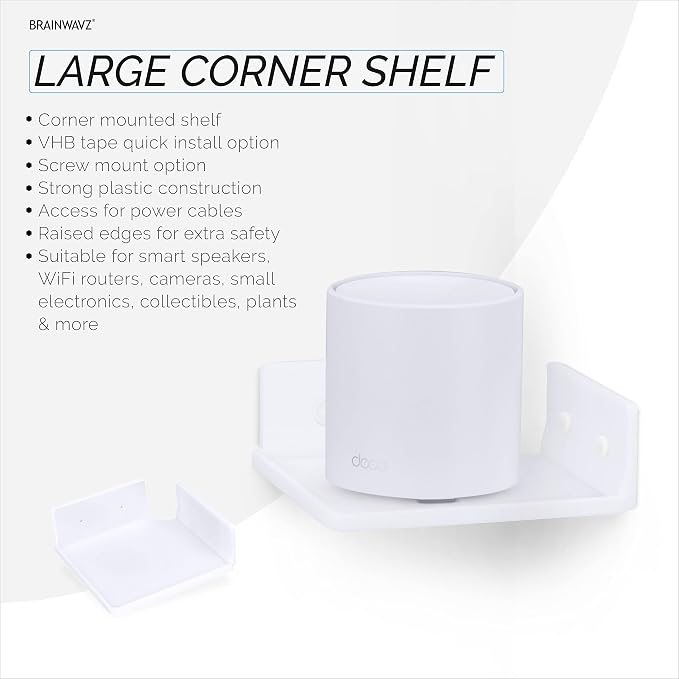 BRAINWAVZ 6.5" Corner Shelf Mount - Image 3