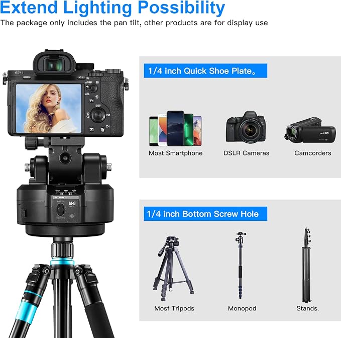 Soonpho M6 Auto Face Tracking Motorized Rotating Panoramic Tripod Head - Image 7
