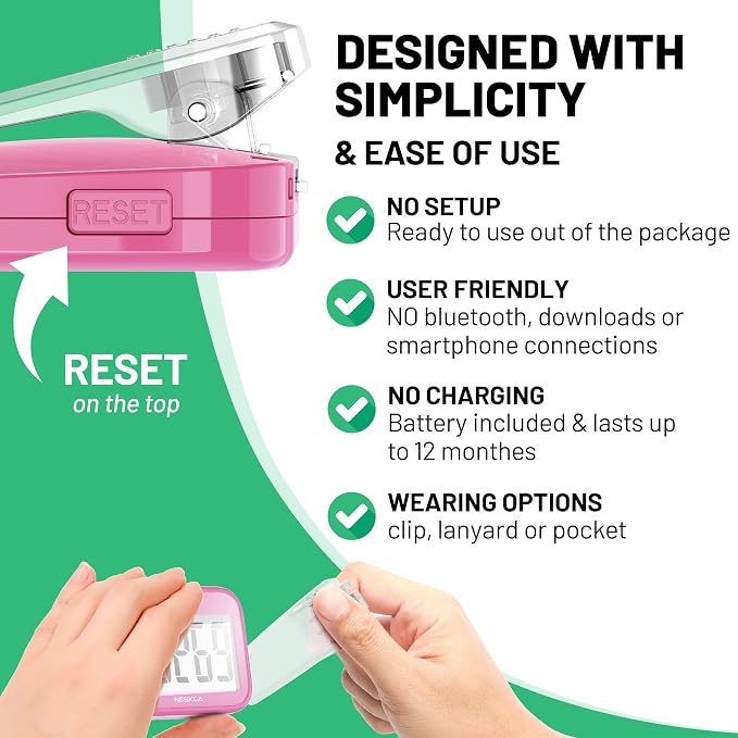 3D Pedometer for Walking, Simple Step Counter - Image 3