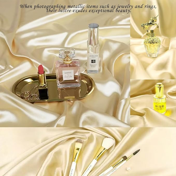 6PCS Product Photography Backdrop, Luxury Silk Texture Photo Props - Image 3