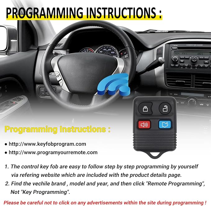 Vurkcy Keyless Entry Remote Key Fob Compatible - Image 3