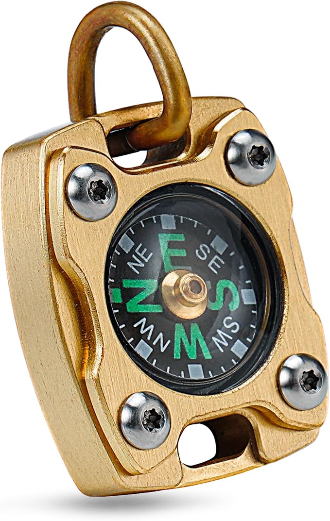 MecArmy Mini Titanium/Brass Compass, Waterproof IPX5 Pocket Compass - Image 9