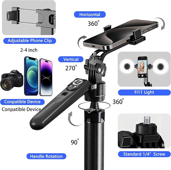 Auto Face Tracking Selfie Stick Tripod - Image 7