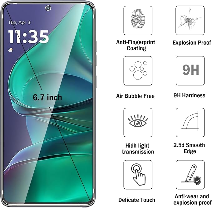 2+2 Pack for Moto G Stylus 2025/Moto Edge 60 Stylus Screen Protector - Image 2