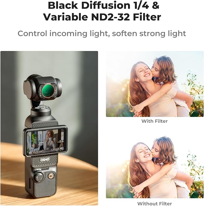 K&F CONCEPT Magnetic Variable Fader ND2-ND32 ND Filter and Black Diffusion 1/4 - Image 3