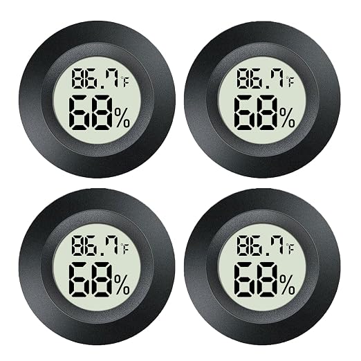 4 Pack Mini Digital Hygrometer Gauge Indoor Thermometer, LCD Monitor by Unknown