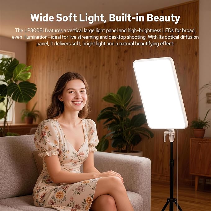 Godox LP800Bi 85W Bi-Color LED Video Light w/Stand, 2800K-6500K, 0-100% - Image 3