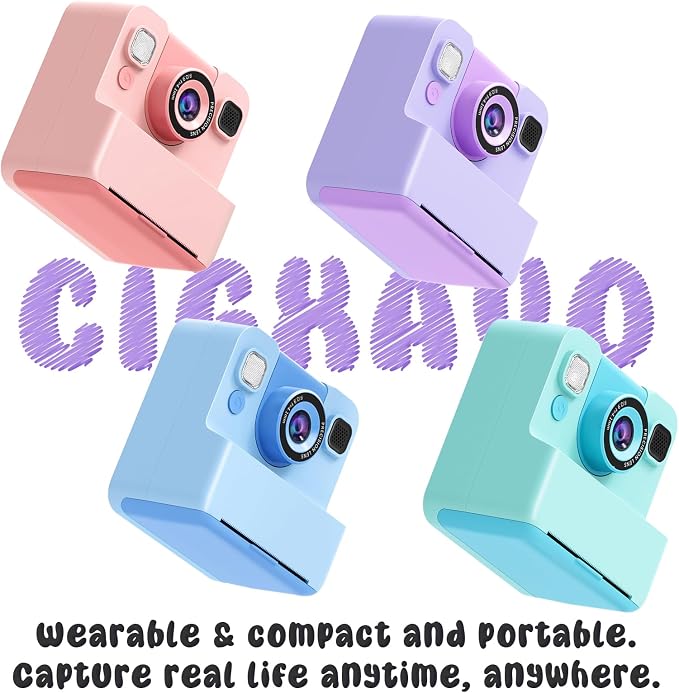 Kids Camera Instant Print with Flip Lens, 1080P HD Video Inkless Toddler - Image 8
