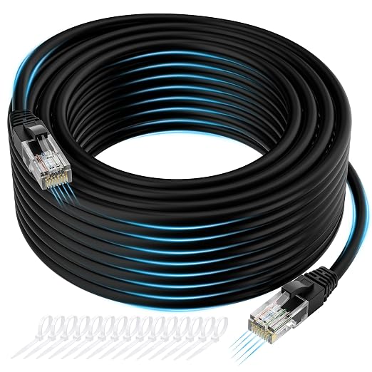 Cat 6 Ethernet Cable 50 FT, Long High Speed Cat6 Internet Cable, Standard RJ45 by Kxable