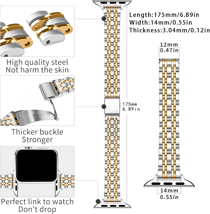 QUNDAXI Slim Watch Band Compatible - Image 3