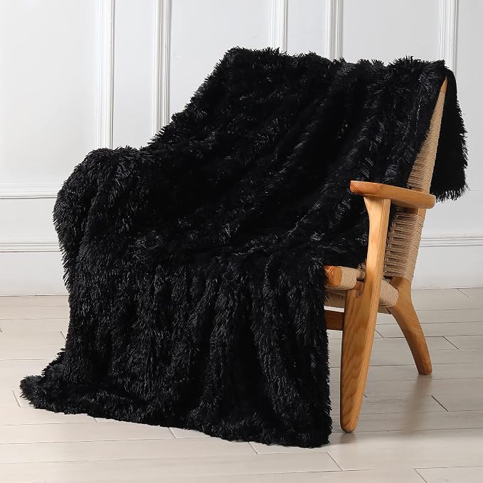 Tuddrom Decorative Extra Soft Faux Fur Throw Blanket 50" x 60", Reversible by Tuddrom