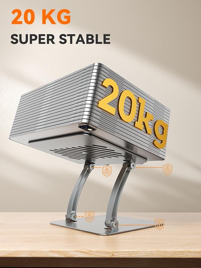 tounee Tablet Holder Stand, Dual Rod Adjustable Aluminum Desktop Stand - Image 4
