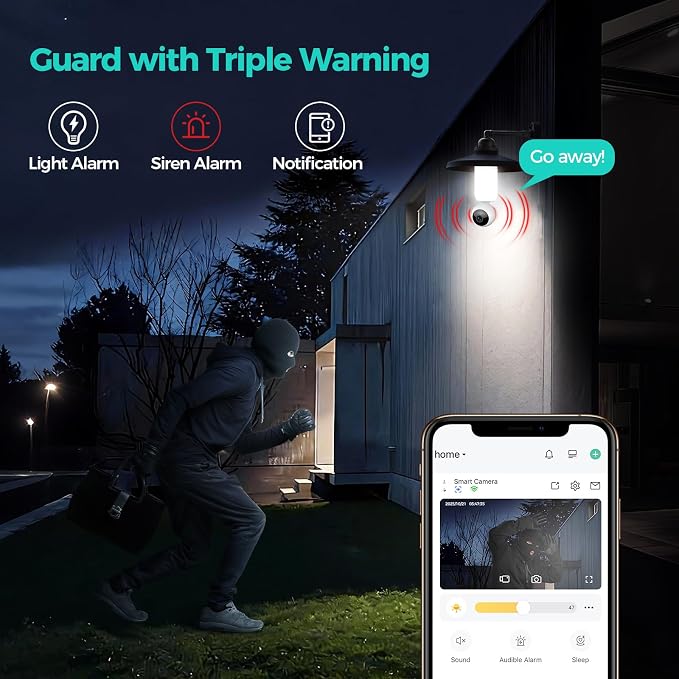 2K Light Bulb Security Cameras Outdoor Indoor - Image 5
