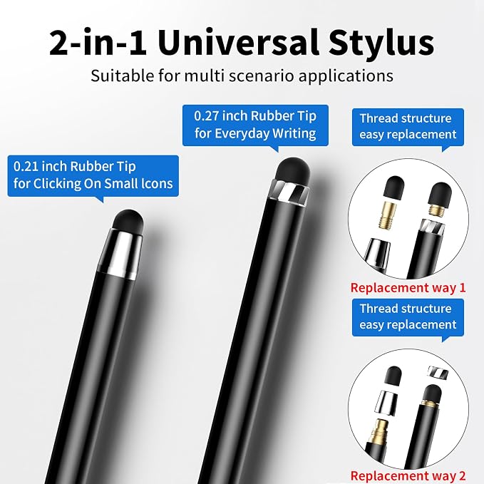 Stylus Pen for Touchscreen, 2-in-1 Stylus | High Sensitivity Precision Suitable - Image 2