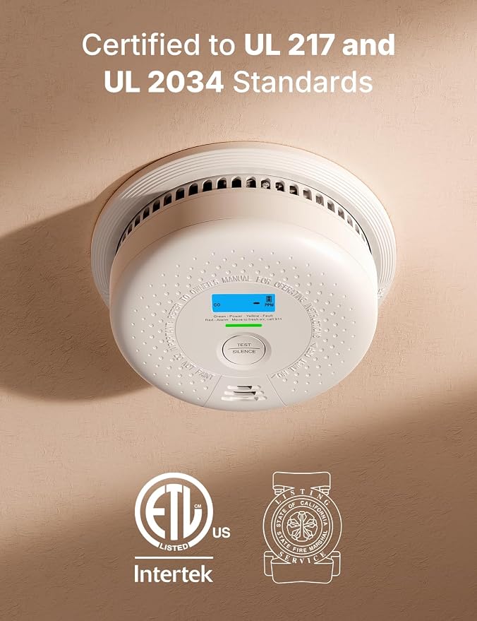 X-Sense Smoke Detector Carbon Monoxide Detector Combo, 10-Year Battery Smoke - Image 2