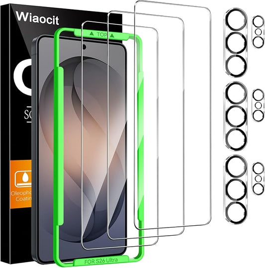 Wiaocit 3 Pack Tempered Glass Screen Protector by Wiaocit