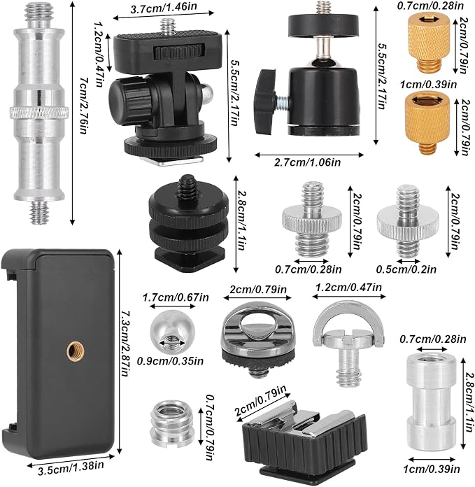 Penitue 30pcs Camera Tripod Mount Kit, Camera Tripod Adapter Screw Kit - Image 2