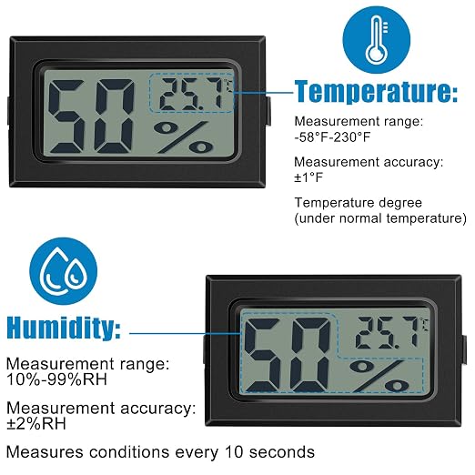 Kanayu 24 Pack Mini Digital Hygrometer Thermometers Indoor Humidity Monitor - Image 3