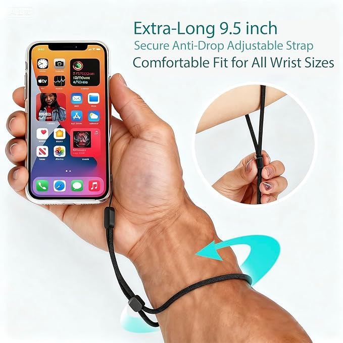 Hukado Hand Wrist Strap Lanyard, 6 Pack 8inch Adjustable Nylon Wristlet Straps - Image 2