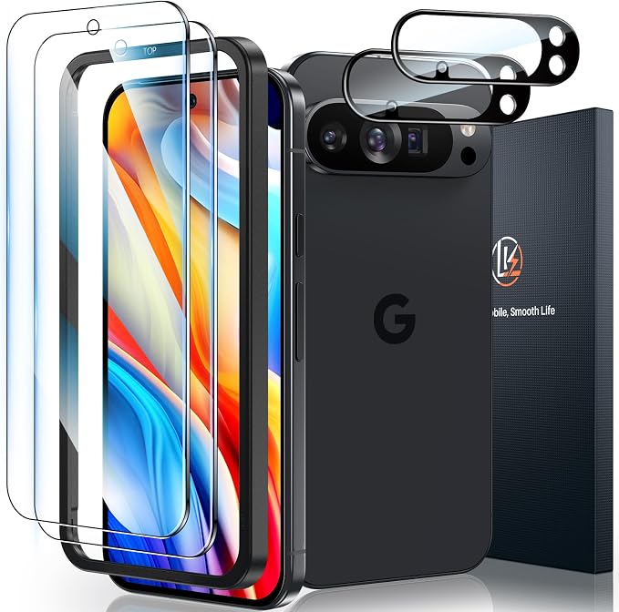 LK 2 Pack for Google Pixel 10 Pro XL Screen Protector + 2 Pack Camera Lens by LK